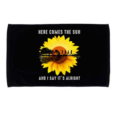 Here Comes The Sun And I Say ItS Alright Guitar Microfiber Hand Towel