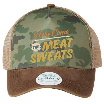 Here Come The Meat Sweats Funny Thanksgiving Legacy Tie Dye Trucker Hat
