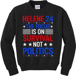 Helenenorth Carolina The Focus Is On Survival Not Politics Kids Sweatshirt