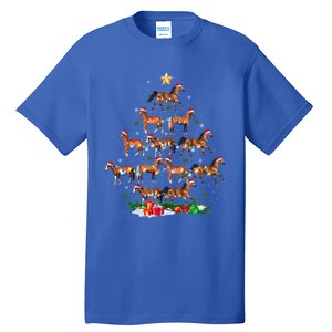 Horses Christmas Tree Horse Xmas Ornats Gift Tall T-Shirt