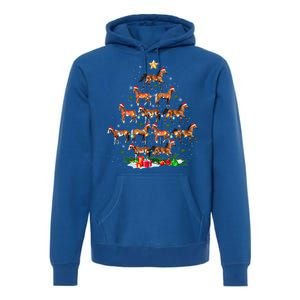 Horses Christmas Tree Horse Xmas Ornats Gift Premium Hoodie