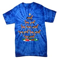 Horses Christmas Tree Horse Xmas Ornats Gift Tie-Dye T-Shirt