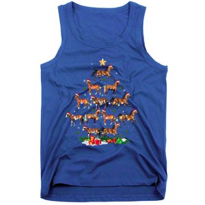 Horses Christmas Tree Horse Xmas Ornats Gift Tank Top