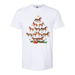 Horses Christmas Tree Horse Xmas Ornats Gift Softstyle CVC T-Shirt