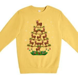 Horses Christmas Tree Horses Lover Xmas Tree Horses Gift Premium Crewneck Sweatshirt