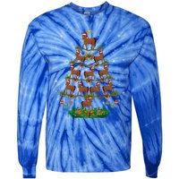 Horses Christmas Tree Horses Lover Xmas Tree Horses Gift Tie-Dye Long Sleeve Shirt