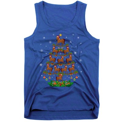 Horses Christmas Tree Horses Lover Xmas Tree Horses Gift Tank Top