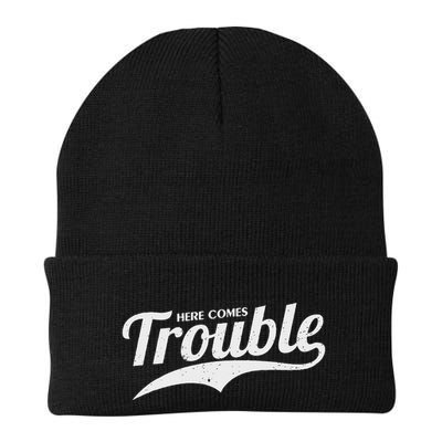 Here Comes Trouble Funny Trouble Maker Beanie