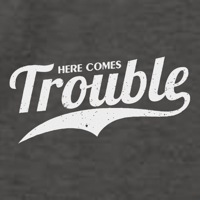Here Comes Trouble Funny Trouble Maker Vector Backpack
