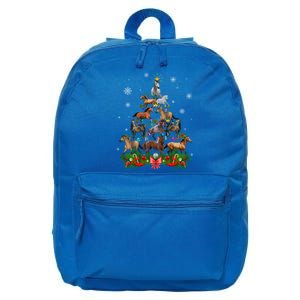 Horses Christmas Tree Lights Funny Horse Lovers Xmas Gift 16 in Basic Backpack