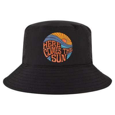 Here Comes The Sun Vintage Retro Sixties Surf Summer Beach Cool Comfort Performance Bucket Hat