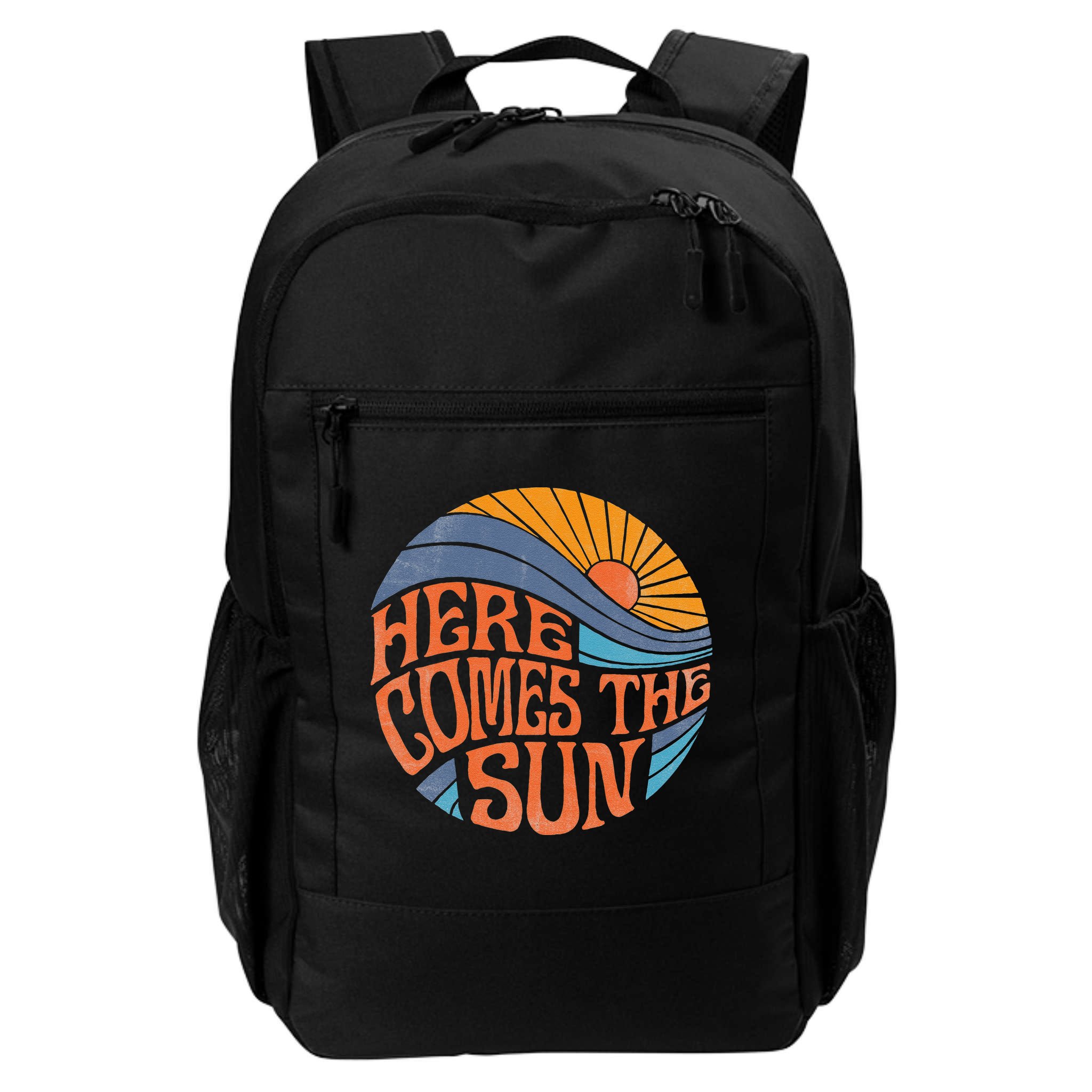 Here Comes The Sun Vintage Retro Sixties Surf Summer Beach Backpack