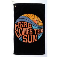 Here Comes The Sun Vintage Retro Sixties Surf Summer Beach Golf Towel