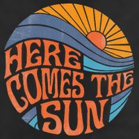 Here Comes The Sun Vintage Retro Sixties Surf Summer Beach Golf Towel
