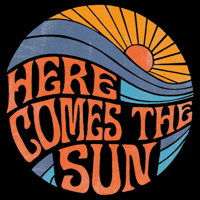 Here Comes The Sun Vintage Retro Sixties Surf Summer Beach Visor