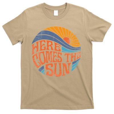 Here Comes The Sun Vintage Retro Sixties Surf Summer Beach T-Shirt