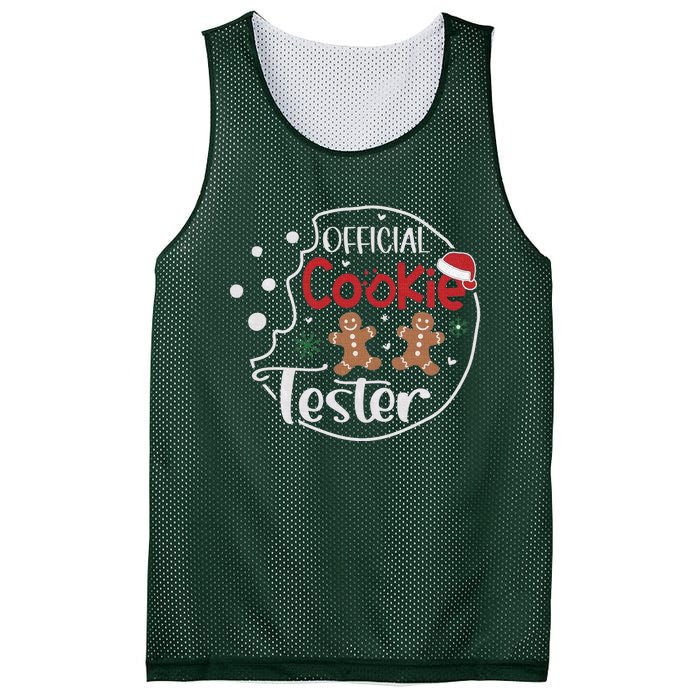 Head Cookie Tester Funny ChristmasChristmas Gift Christmas In July Mesh Reversible Basketball Jersey Tank