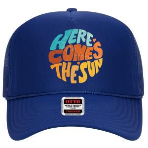 Here Comes The Sun High Crown Mesh Back Trucker Hat