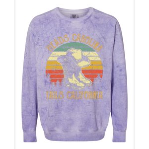 Heads Carolina Tail California Western Cowgirl Country Music Colorblast Crewneck Sweatshirt