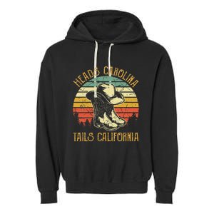 Heads Carolina Tail California Western Cowgirl Country Music Garment-Dyed Fleece Hoodie