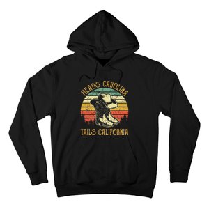 Heads Carolina Tail California Western Cowgirl Country Music Hoodie