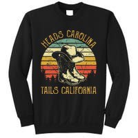 Heads Carolina Tail California Western Cowgirl Country Music Sweatshirt