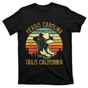 Heads Carolina Tail California Western Cowgirl Country Music T-Shirt