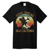 Heads Carolina Tail California Western Cowgirl Country Music Tall T-Shirt