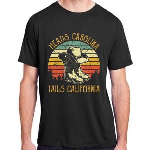 Heads Carolina Tail California Western Cowgirl Country Music Adult ChromaSoft Performance T-Shirt