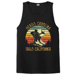 Heads Carolina Tail California Western Cowgirl Country Music PosiCharge Competitor Tank