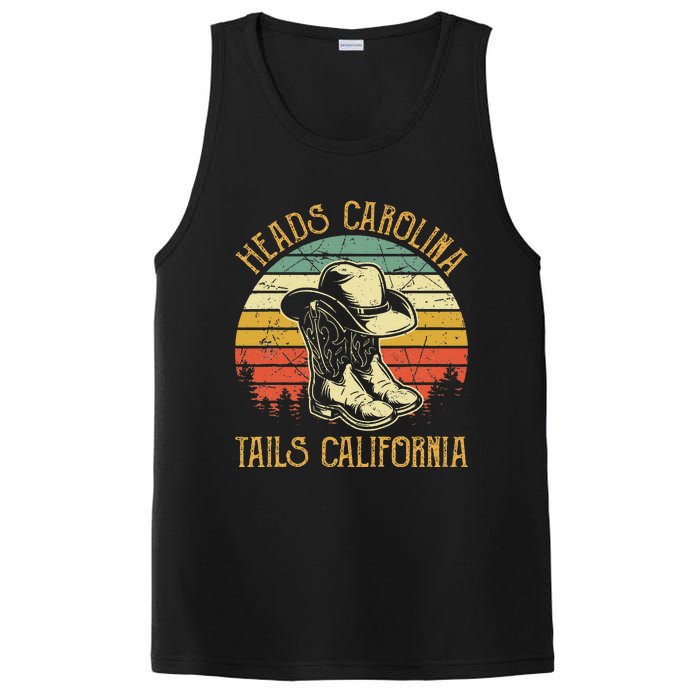 Heads Carolina Tail California Western Cowgirl Country Music PosiCharge Competitor Tank