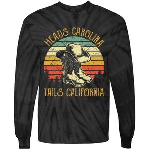 Heads Carolina Tail California Western Cowgirl Country Music Tie-Dye Long Sleeve Shirt