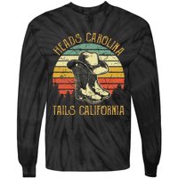 Heads Carolina Tail California Western Cowgirl Country Music Tie-Dye Long Sleeve Shirt