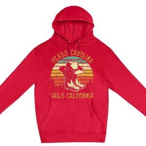 Heads Carolina Tail California Western Cowgirl Country Music Premium Pullover Hoodie