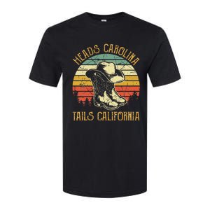 Heads Carolina Tail California Western Cowgirl Country Music Softstyle CVC T-Shirt