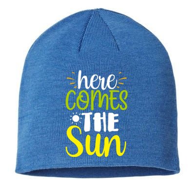 Here Comes The Sun Bring It On Sunshine Sunny Days Summer Gift Sustainable Beanie