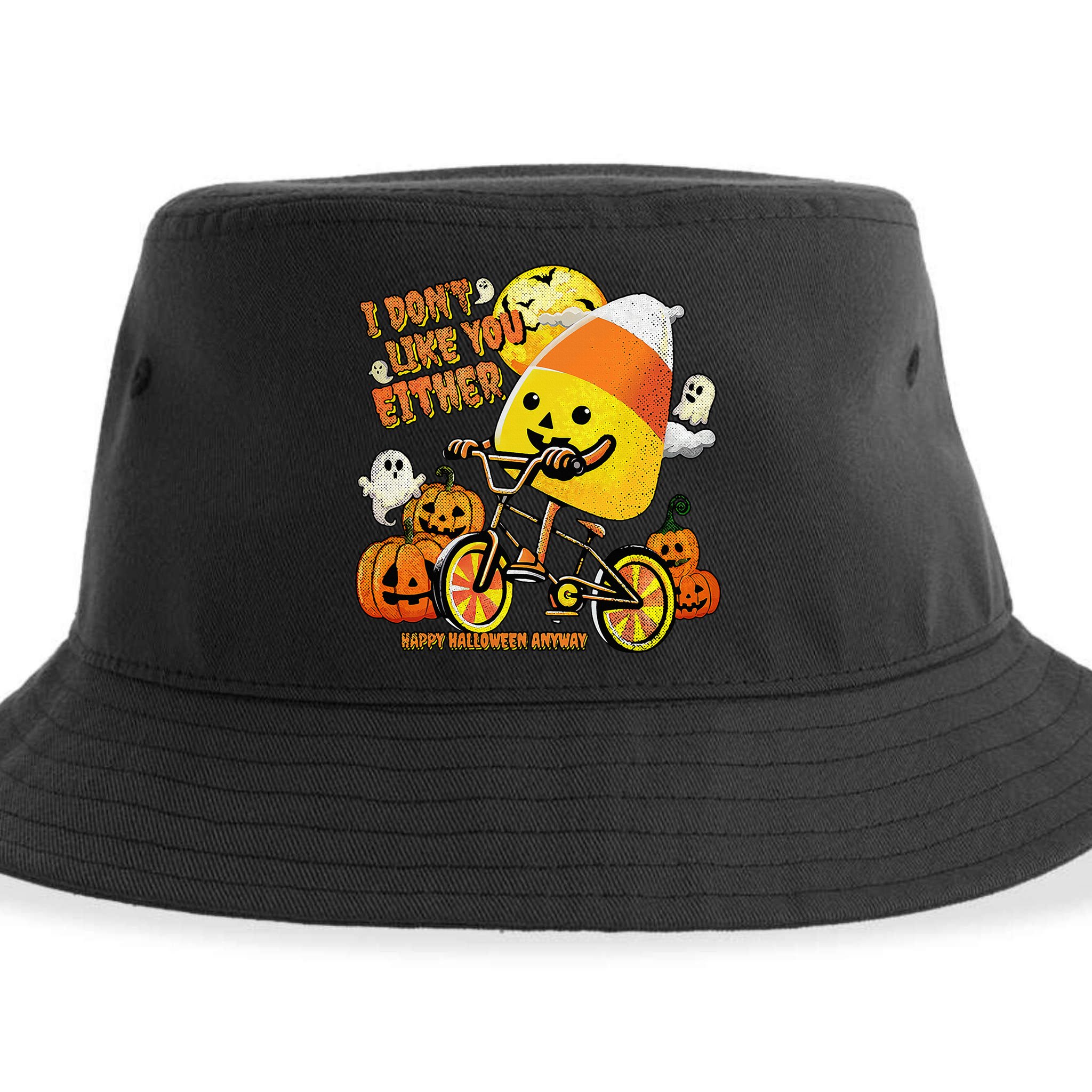 Halloween Costume Team Candy Corn I DonT Like You Either Sustainable Bucket Hat