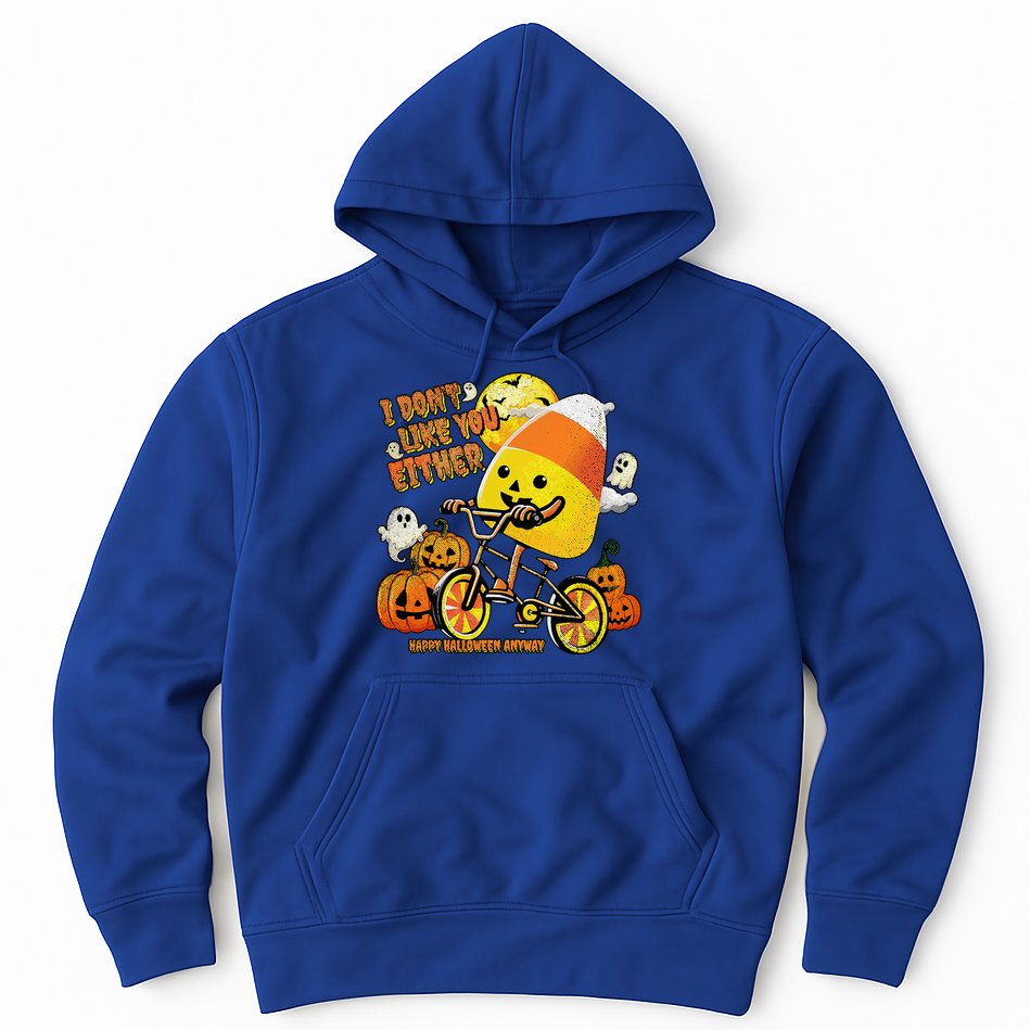 Halloween Costume Team Candy Corn I DonT Like You Either Hoodie