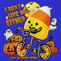 Halloween Costume Team Candy Corn I DonT Like You Either Button