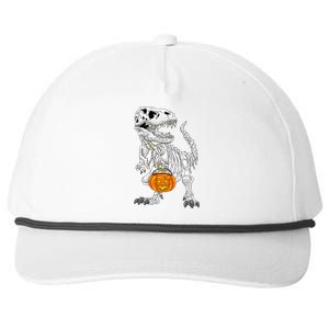 Halloween Costume TRex Skeleton Dinosaur Pumpkin Gift Snapback Five-Panel Rope Hat