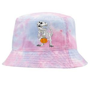 Halloween Costume TRex Skeleton Dinosaur Pumpkin Gift Tie-Dyed Bucket Hat