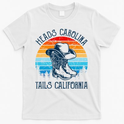 Heads Carolina Tail California Country Music Cowgirl Western T-Shirt