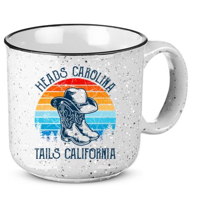 Heads Carolina Tail California Country Music Cowgirl Western 15oz Campfire Ceramic Mug