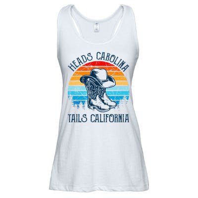 Heads Carolina Tail California Country Music Cowgirl Western Ladies Essential Flowy Tank