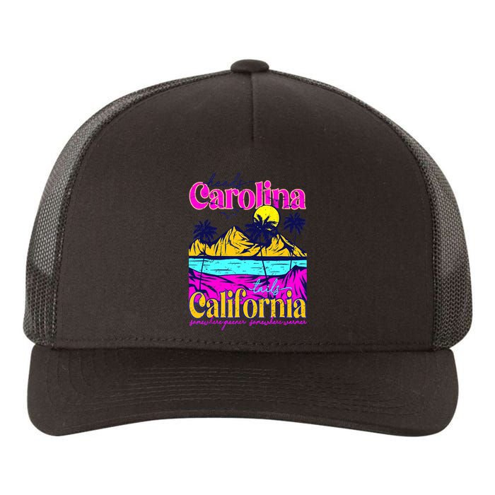 Heads Carolina Tail California Western Summer Beach Paradise Yupoong Adult 5-Panel Trucker Hat