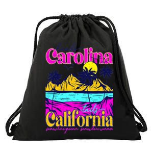 Heads Carolina Tail California Western Summer Beach Paradise Drawstring Bag