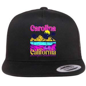 Heads Carolina Tail California Western Summer Beach Paradise Flat Bill Trucker Hat