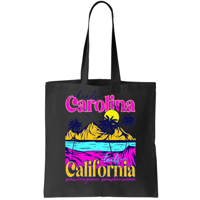 Heads Carolina Tail California Western Summer Beach Paradise Tote Bag