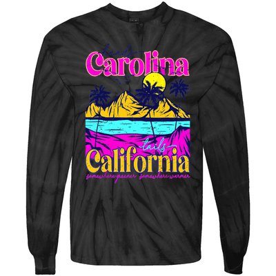 Heads Carolina Tail California Western Summer Beach Paradise Tie-Dye Long Sleeve Shirt