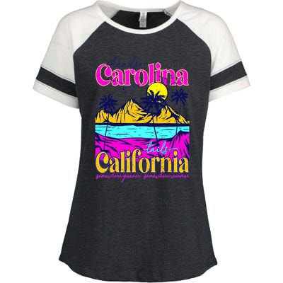 Heads Carolina Tail California Western Summer Beach Paradise Enza Ladies Jersey Colorblock Tee